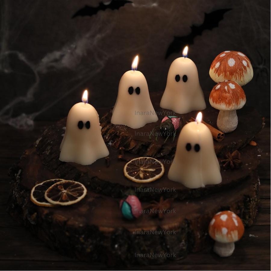 cute Ghost Candles | Halloween Ghosts | Spooky Candles | Autumn Decor | Autumn Decoration | Fall | Halloween Candles | Soy wax