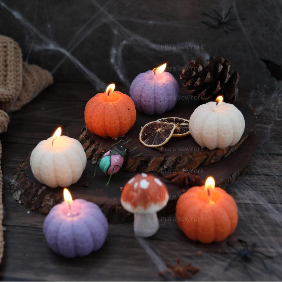 PUMPKIN CANDLE décor | fall candle | sculptural candle | housewarming | handmade candle | pumpkin shaped candle
