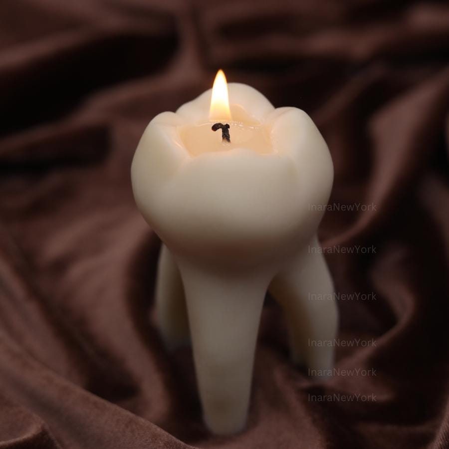 Dental Office Decor - Tooth Shaped Candle Gift - Enchanting Home Decor Gift, Dentist Gift Idea - Fun gift, House warming Gift