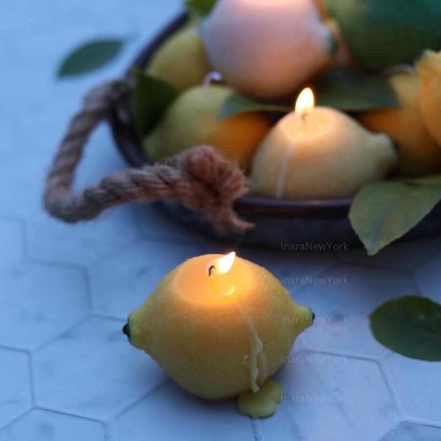 Citrus Candles, Lemon Candle, Orange Candles, Lime Candles, Fruit Candles, Home Decor, Food Candles, Gift for Friend, Table Candles