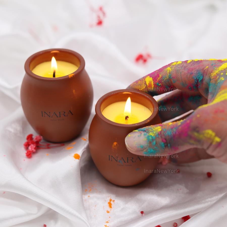 Thandai candle |holi gift | indian décor | Indian candle | housewarming | puja gift| desi gifts | samosa candle | mithai candle