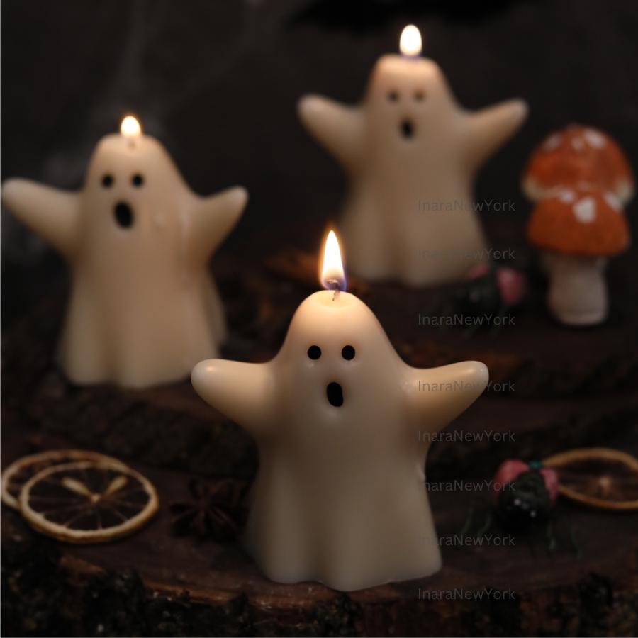 cute Ghosts Candle - Halloween Candle - Handcrafted Halloween Decor - Cute Spooky Home Accent - Halloween Table Centerpiece