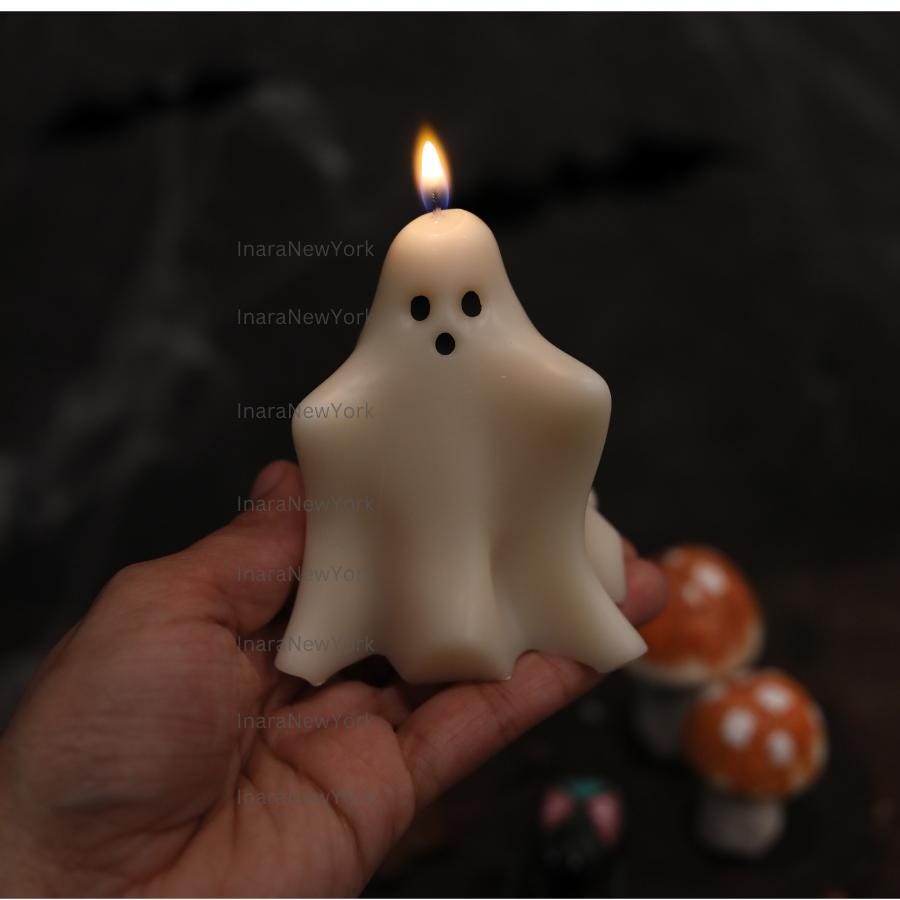 cute Ghosts Candle - Halloween Candle - Handcrafted Halloween Decor - Cute Spooky Home Accent - Halloween Table Centerpiece