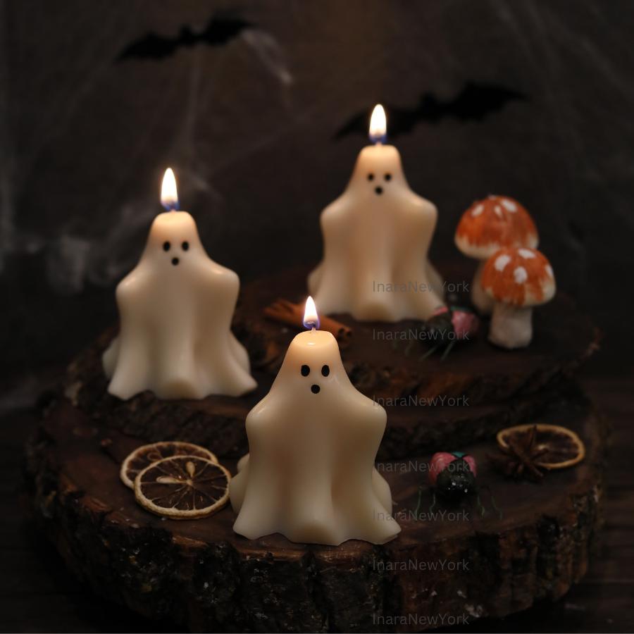 cute Ghosts Candle - Halloween Candle - Handcrafted Halloween Decor - Cute Spooky Home Accent - Halloween Table Centerpiece