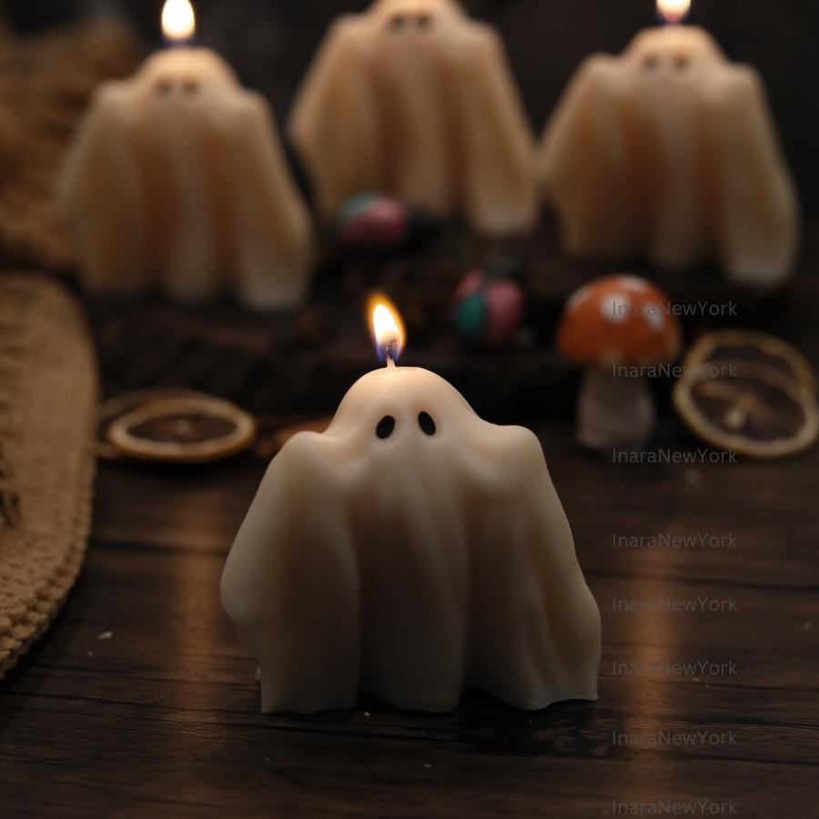 Cute Halloween Mummy Candle| Handmade Gift| Cute Spooky Candle| Soy Wax Candle| Hand Poured Sculptural Candle| Home Decor| Housewarming Gift