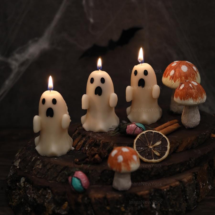 Ghost Candles | Halloween Mummy Ghosts | Spooky Candles | Autumn Candles | Autumn Decoration | Fall | Halloween Candles | Soy wax