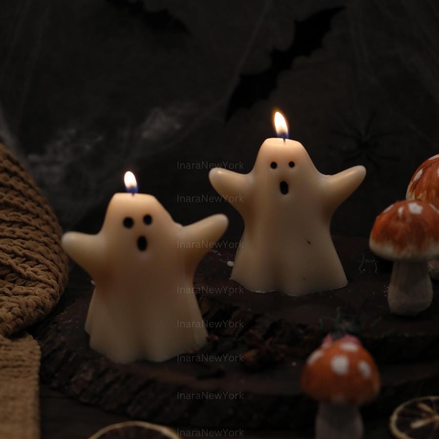 cute Ghosts Candle - Halloween Candle - Handcrafted Halloween Decor - Cute Spooky Home Accent - Halloween Table Centerpiece