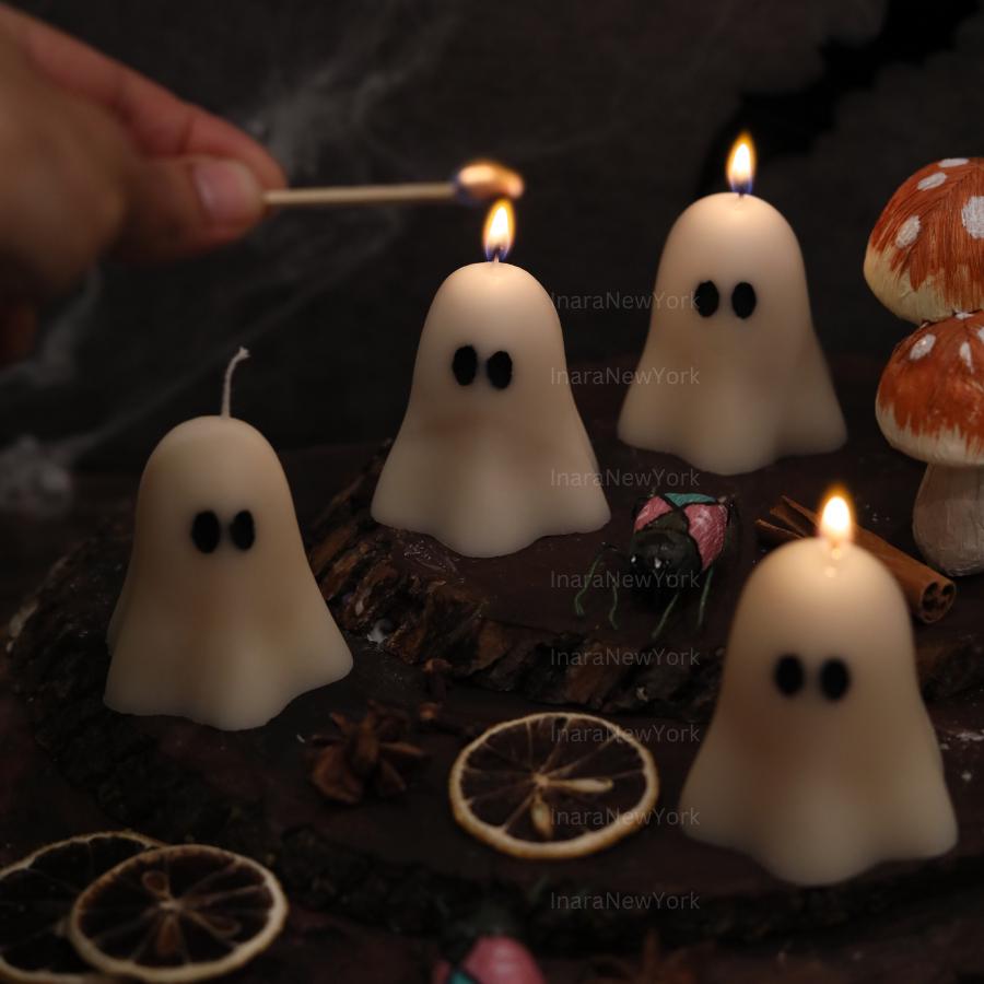 cute Ghost Candles | Halloween Ghosts | Spooky Candles | Autumn Decor | Autumn Decoration | Fall | Halloween Candles | Soy wax
