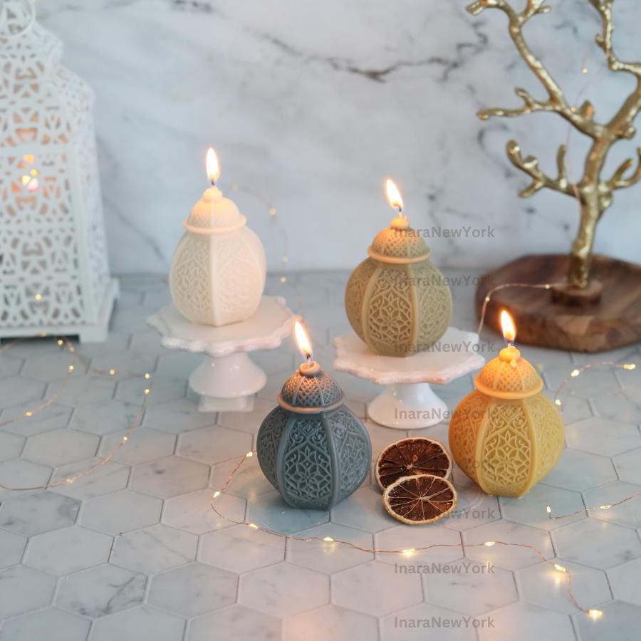 Ramadan lantern decor Candle Candle: Handmade Soy Wax Eid