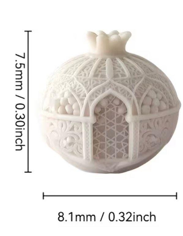 pomegranate Candle: Handmade soy wax Fruit Home Decor Luxury Gift, Ramadan Table Centerpiece
