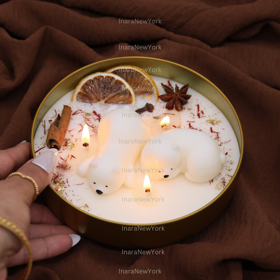 Polar Magic Christmas Candle | polar bear candle| winter Candle| holiday gift | Frasier fir | snowman candle | custom scented candle| cute