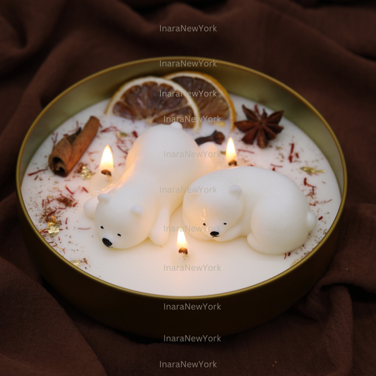 Polar Magic Christmas Candle | polar bear candle| winter Candle| holiday gift | Frasier fir | snowman candle | custom scented candle| cute