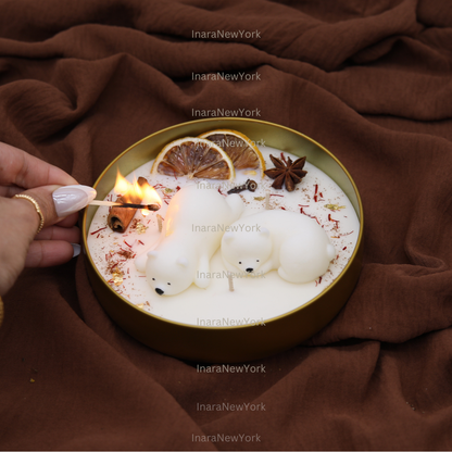 Polar Magic Christmas Candle | polar bear candle| winter Candle| holiday gift | Frasier fir | snowman candle | custom scented candle| cute