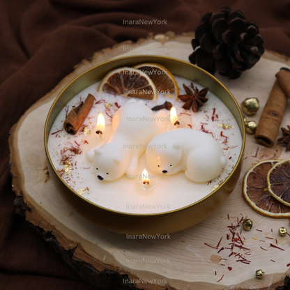 Polar Magic Christmas Candle | polar bear candle| winter Candle| holiday gift | Frasier fir | snowman candle | custom scented candle| cute