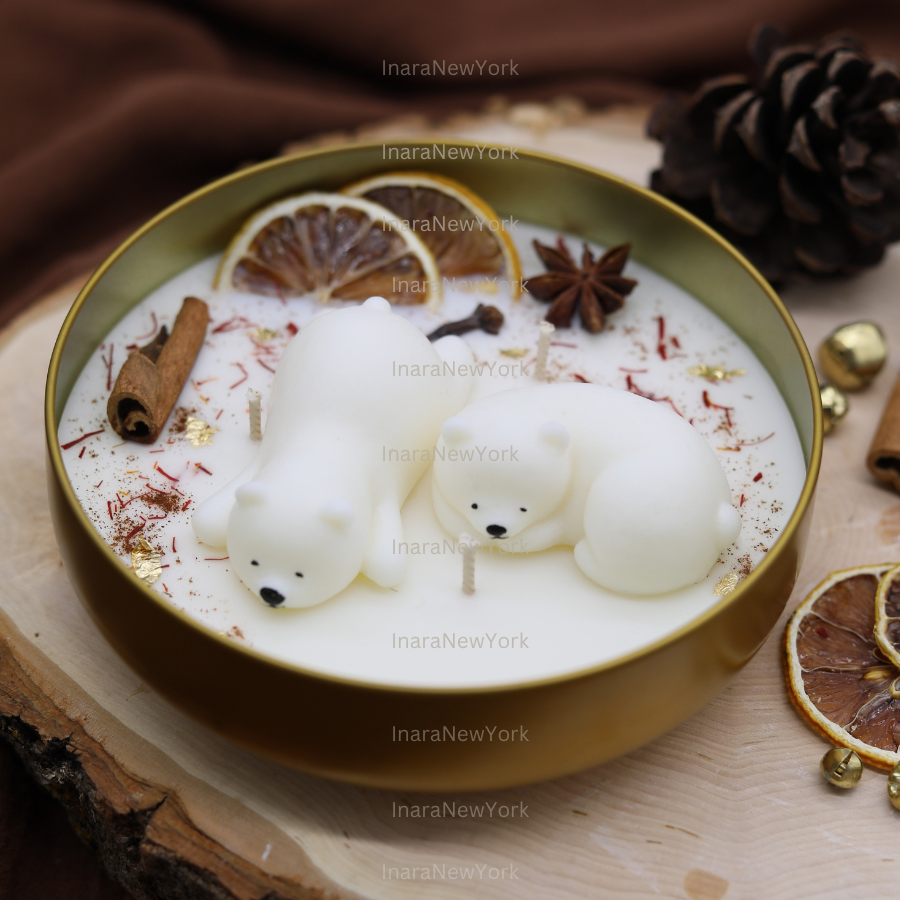 Polar Magic Christmas Candle | polar bear candle| winter Candle| holiday gift | Frasier fir | snowman candle | custom scented candle| cute