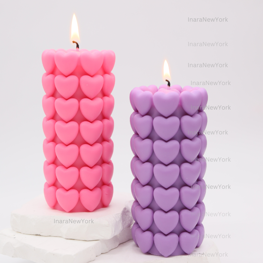love heart  pillar candle |  valentines candle| love candle | sculptural candle | newly weds candle, wedding gift | custom