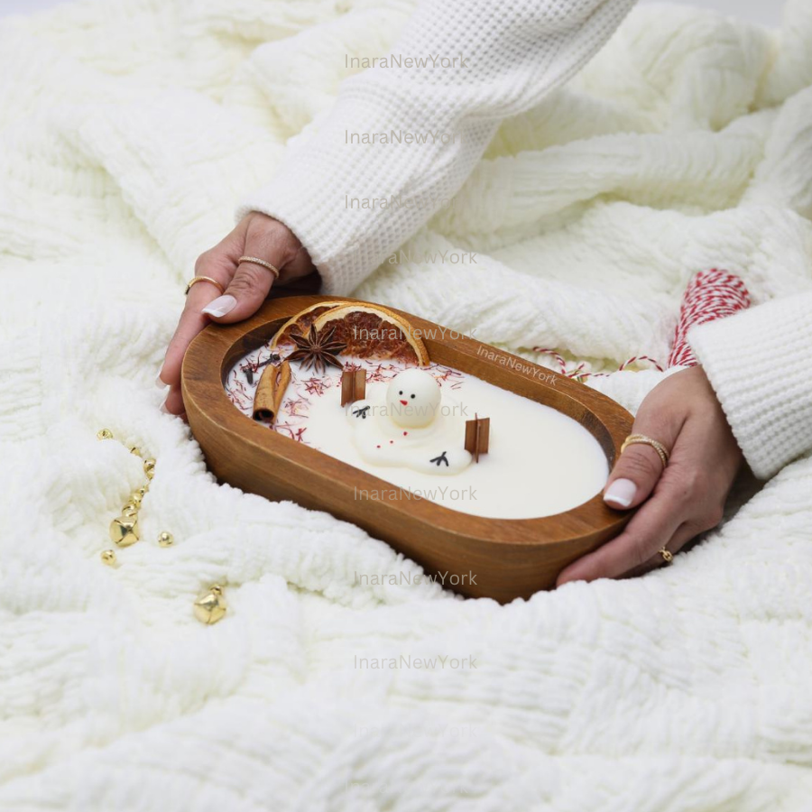 christmas Candle | winter gift |soy candle| holiday gift | custom scent| farmhouse candle | doughbowl | soy wax | scented candle