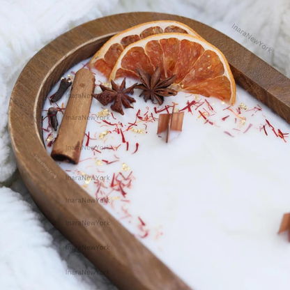 Christmas candle| Farmhouse dough bowl Candle | winter gift | holiday gift | custom scent| farmhouse candle | doughbowl scented candle