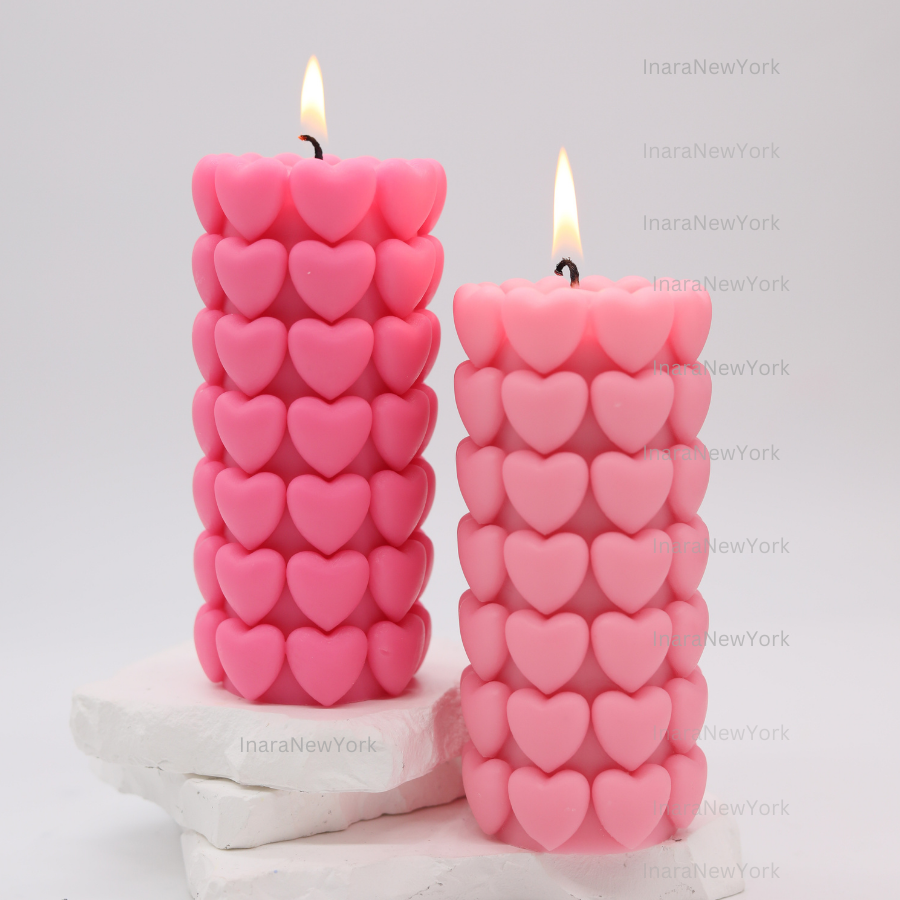 love heart  pillar candle |  valentines candle| love candle | sculptural candle | newly weds candle, wedding gift | custom