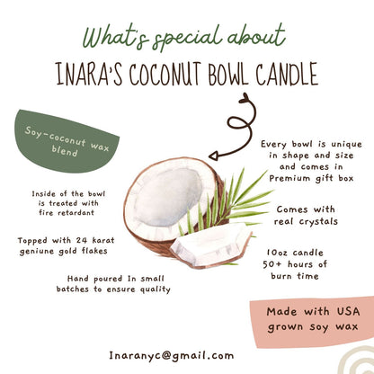 coconut shell Candle | housewarming | birthday | gift | Custom candle | handmade custom scent candle| mothers day gift