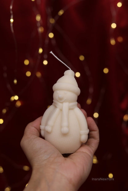 Snowman candle | Christmas décor | housewarming | holiday gifts| custom holiday gifts| custom Christmas gift | snowman