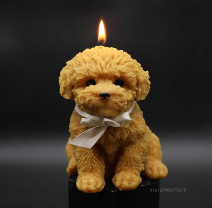 dog candle | sculptural | housewarming candle | doggy | personalized custom | puppy | cockapoo poodle | golden retriever