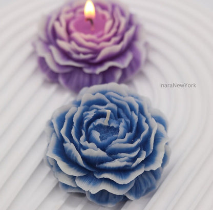 Flower shaped candle | two-tone candle| fall candle | sculptural candle | housewarming candle | handmade | wedding gift