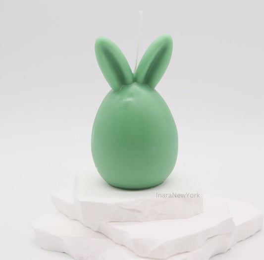 easter bunny ear egg candle, egg shaped candle, easter eggs spring candle