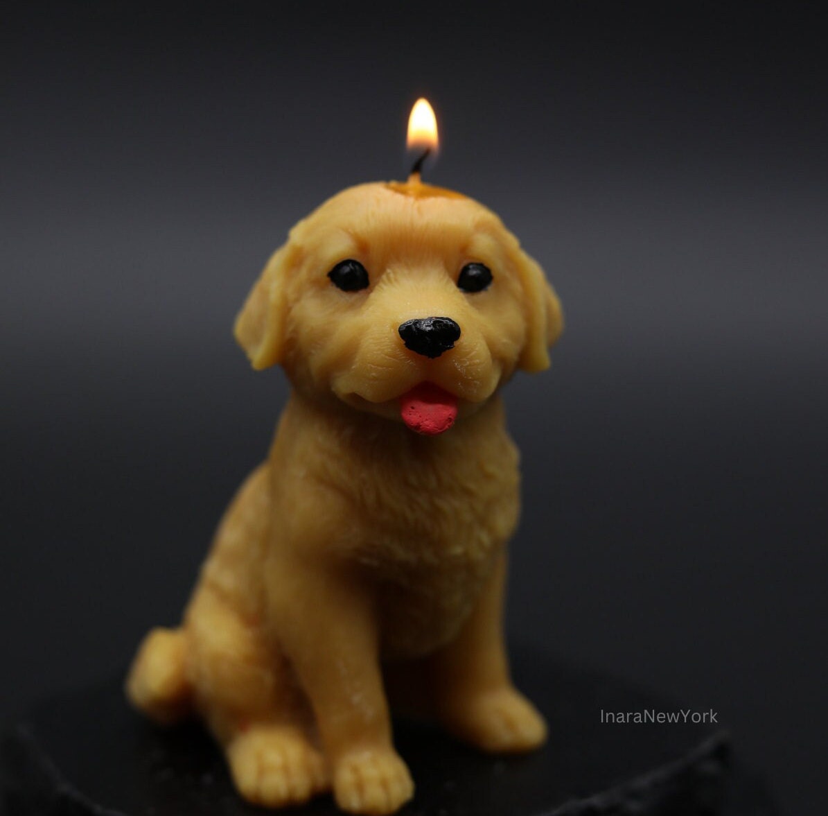 golden retriever dog shaped | sculptural | housewarming candle |birthday | gift | doggy | personalized candle | dog candle