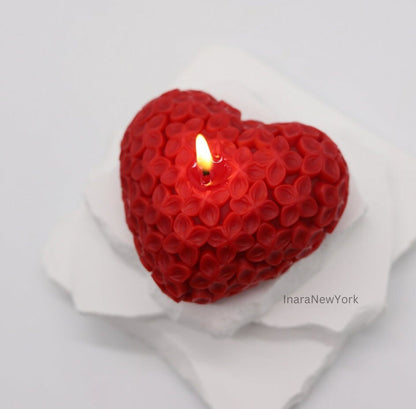 heart shaped candle | wedding candle| love candle | sculptural candle | handmade | couple gift | romantic custom gift