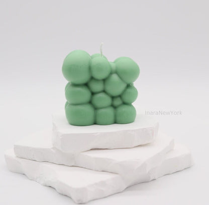 Free shipping | bubble candle | sculptural candle | housewarming candle | handmade candle | bubble cube candle | custom gift | new year gift