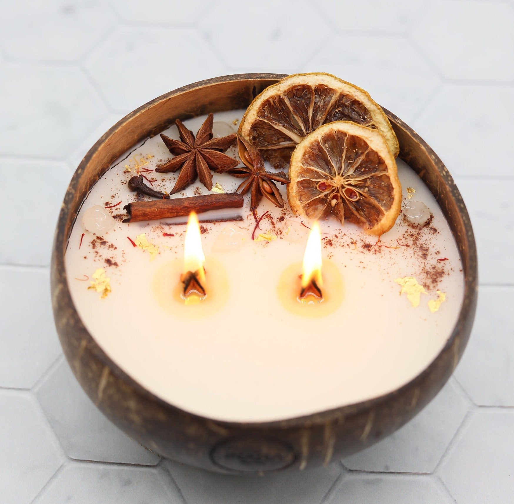 pumpkin chai Scented | Coconut shell Candle | All Natural | chakra healing Candle | housewarming | holiday gift | pumpkin