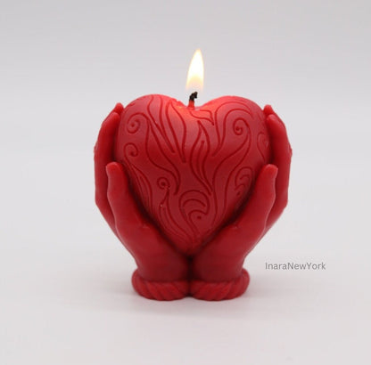 heart shaped candle | valentines candle| love candle | sculptural candle | handmade | wedding gift | custom