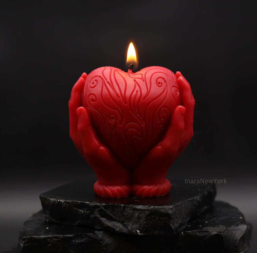 heart shaped candle | valentines candle| love candle | sculptural candle | handmade | wedding gift | custom