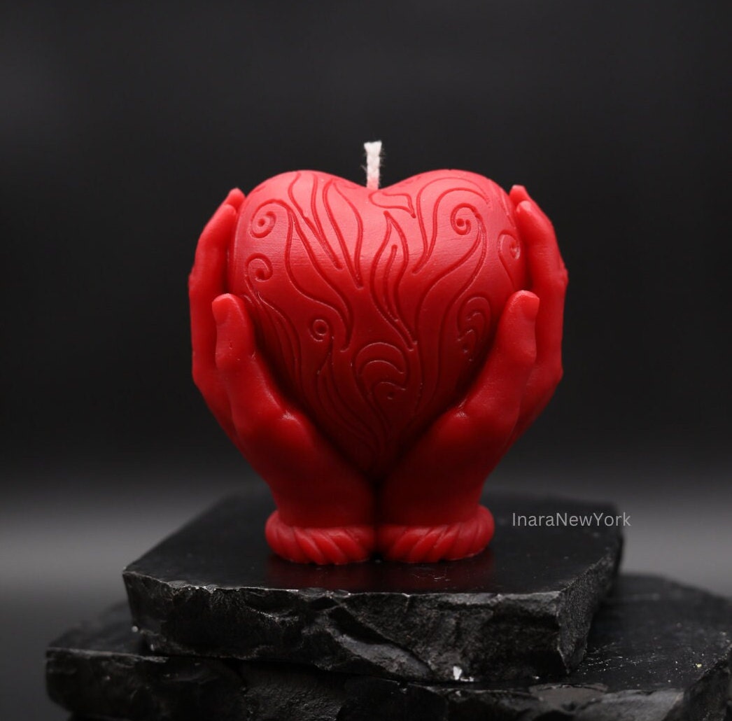 heart shaped candle | valentines candle| love candle | sculptural candle | handmade | wedding gift | custom