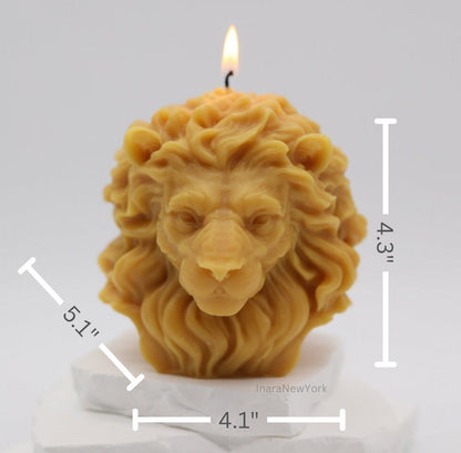 lion head candle | birthday | anniversary | housewarming gift| custom gifts| farmhouse style lion