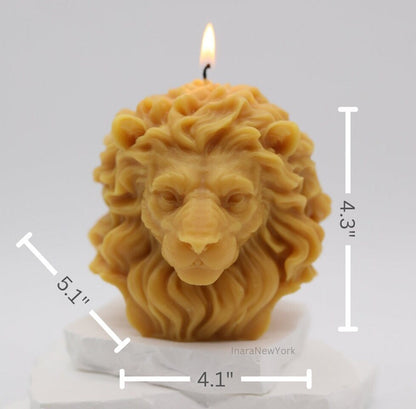lion head candle | birthday | anniversary | housewarming gift| custom gifts| farmhouse style lion