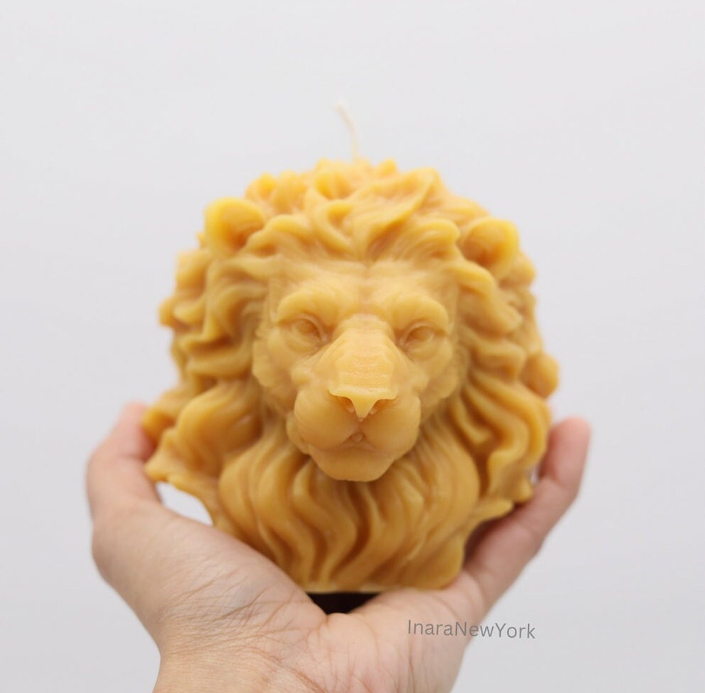 lion head candle | birthday | anniversary | housewarming gift| custom gifts| farmhouse style lion