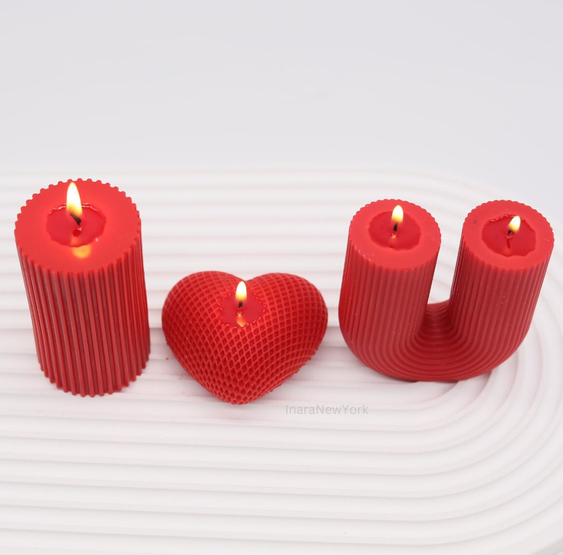 Set of 3 I love you candle| valentines day candle| proposal heart candle | unique home décor | custom gift | gift for her I housewarming