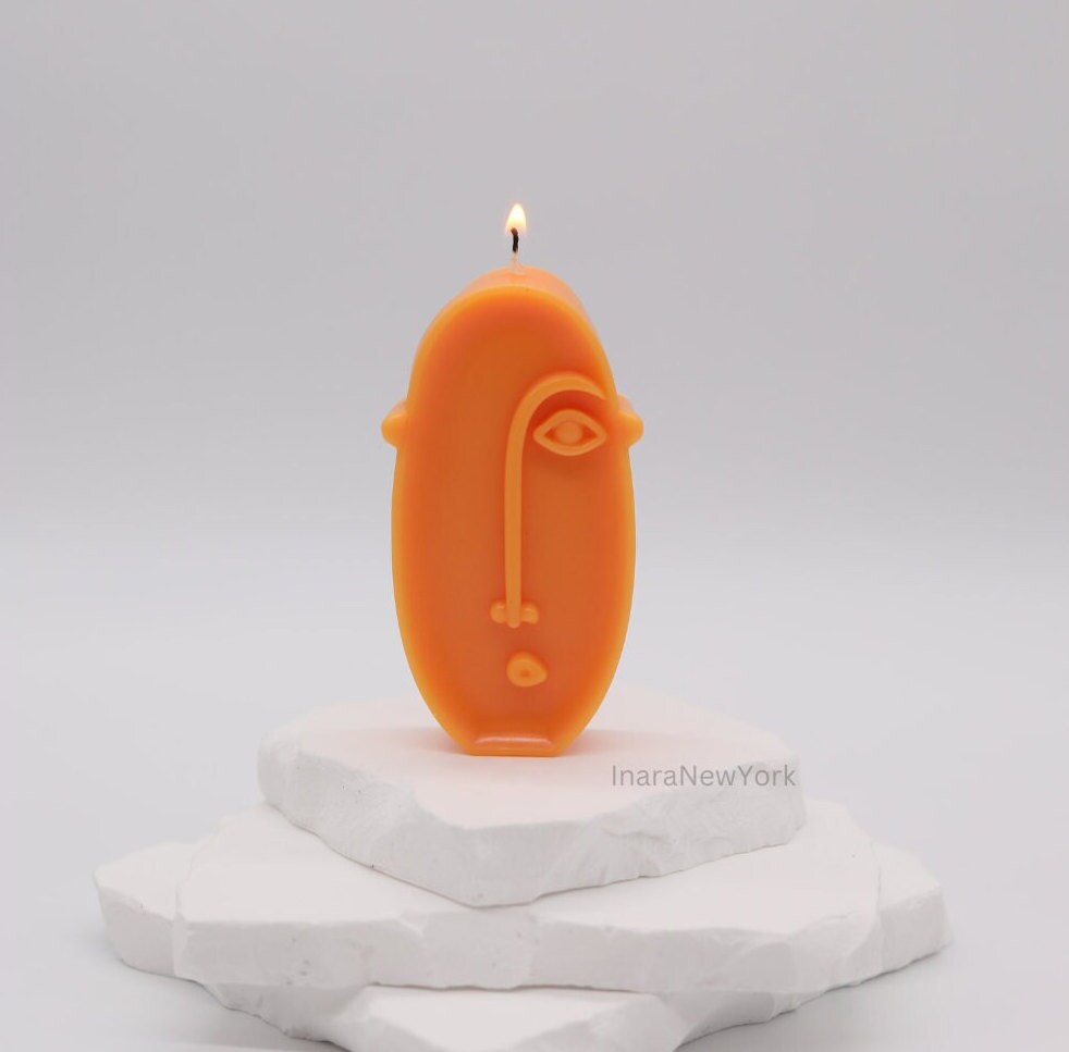 Abstract candle | sculptural candle | housewarming candle | handmade candle | abstract face candle | Abstract painting