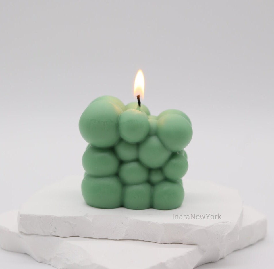 Free shipping | bubble candle | sculptural candle | housewarming candle | handmade candle | bubble cube candle | custom gift | new year gift