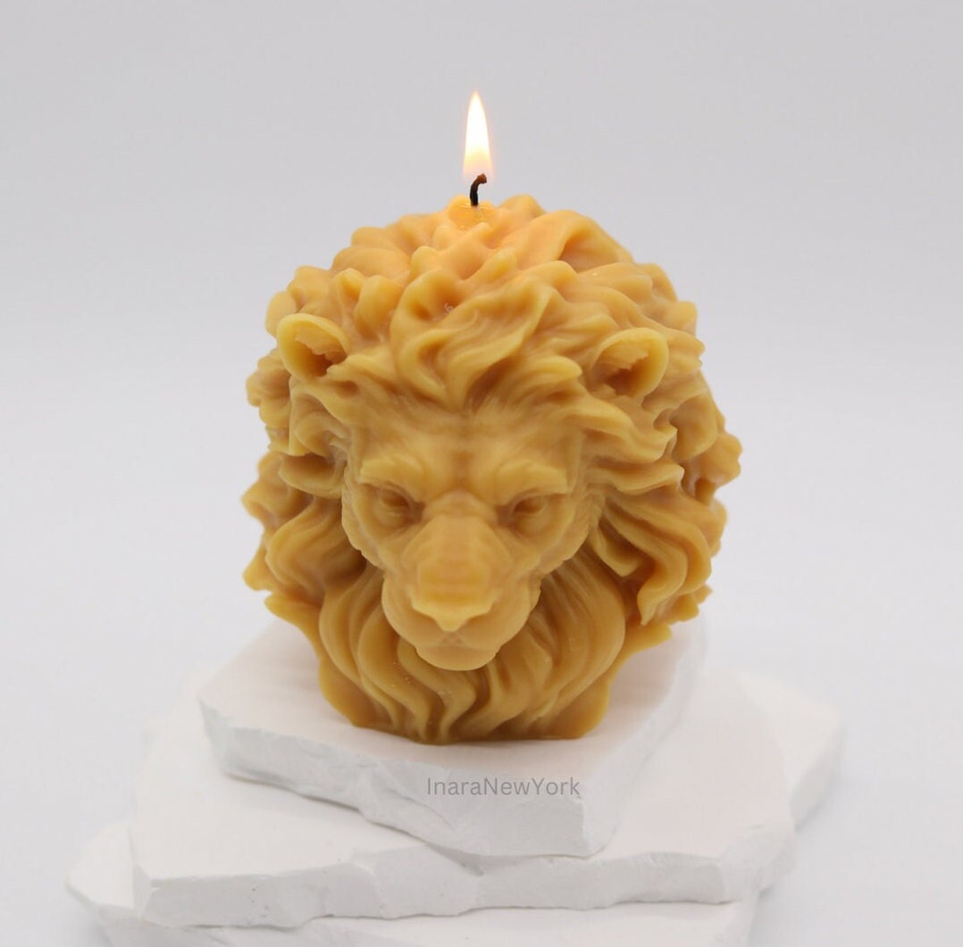 lion head candle | birthday | anniversary | housewarming gift| custom gifts| farmhouse style lion