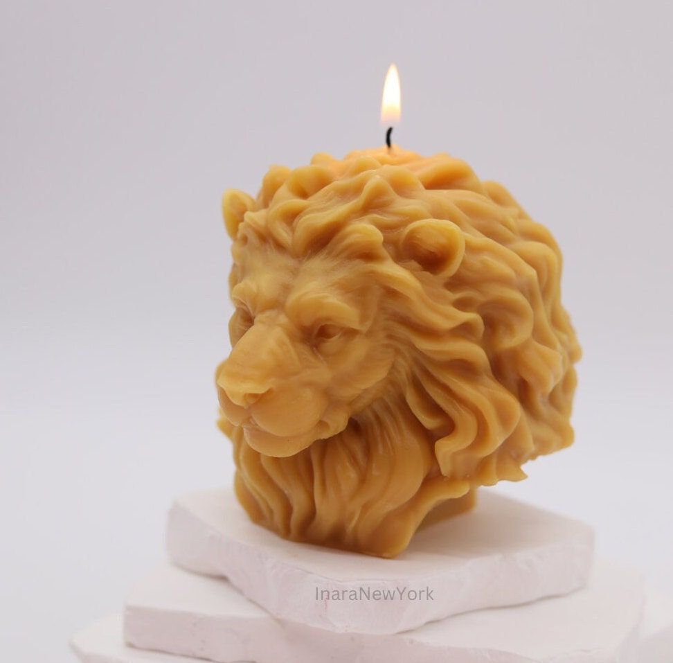 lion head candle | birthday | anniversary | housewarming gift| custom gifts| farmhouse style lion