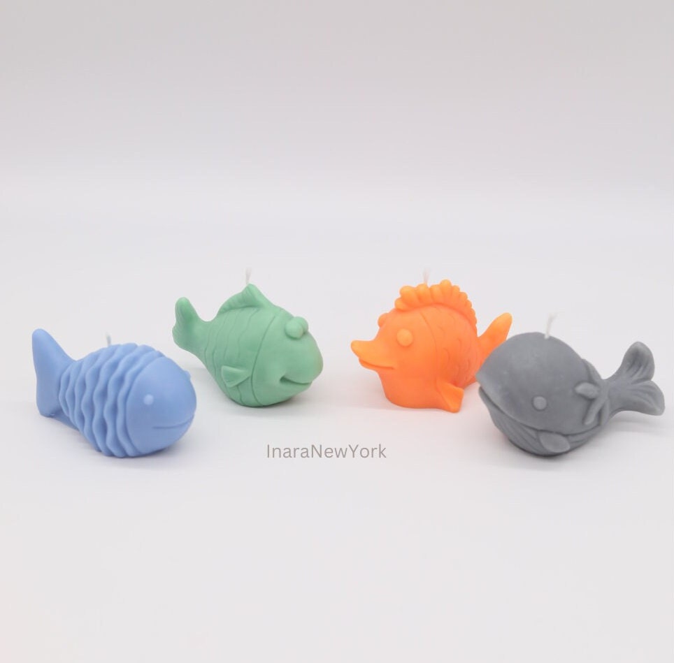 cute fish candle | baby shower gift candle | housewarming | unique aesthetic beach house | baby shark gifts | newborn gift| custom décor