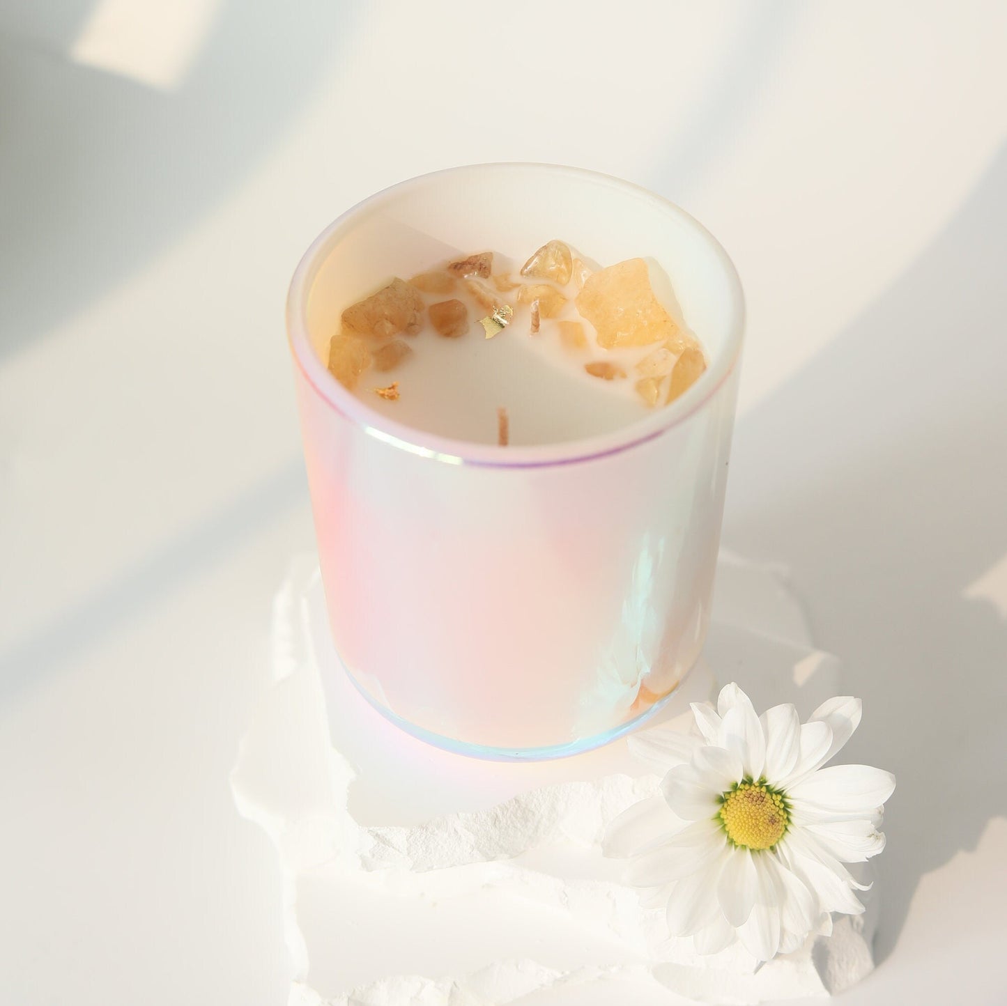 iridescent candle jar | scented candle | housewarming | candle| birthday | custom candle |