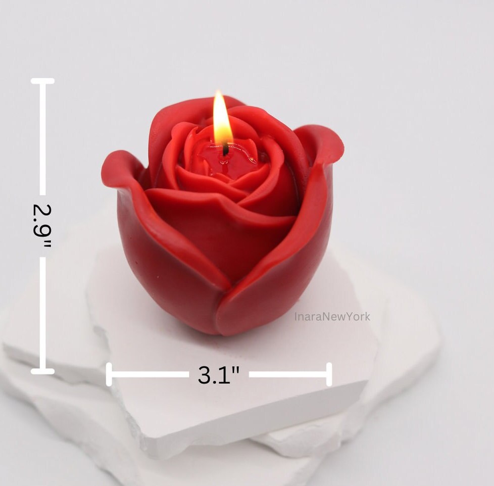 Rose Flower shaped candle| rose petals sculptural candle | housewarming candle | handmade | wedding gift | modern home décor