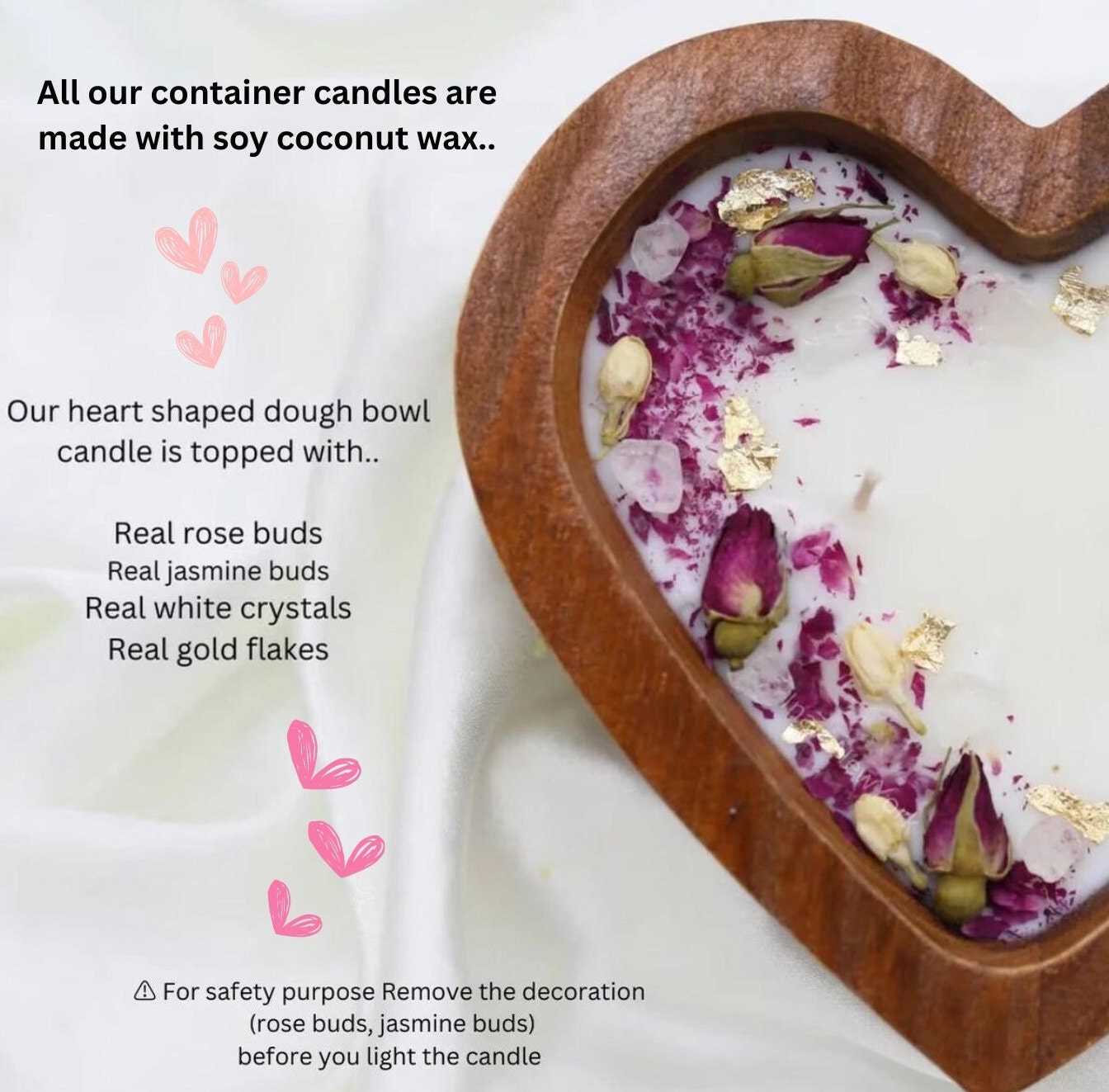 heart dough bowl | rose dough bowl candle | farmhouse candle| gift | rustic Candle | soy candle | custom farmhouse décor| anniversary