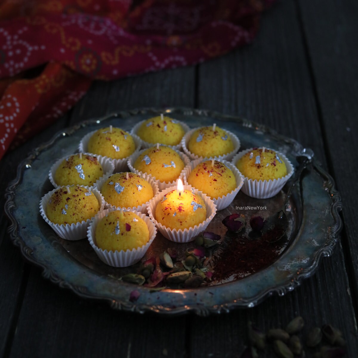 Free shipping| 8 pcs ladoo candle | dessert candle | Diwali décor | Indian candle | housewarming | Diwali gift| puja gift| Motichoor Laddu