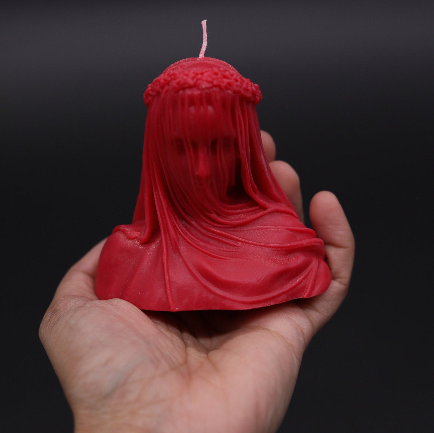 Veiled lady | sculptural candle | housewarming decor candle | handmade candle | aesthetic candle | bust virgin lady | 3d custom candle