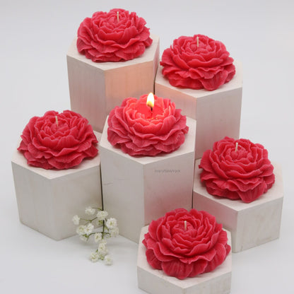 BULK Flower shaped candle | wedding candle| handmade candle | peony candle | party favor gifts| bridal shower|